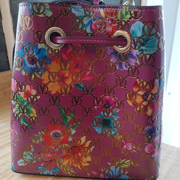 Valentino by Mario Valentino Monogram Leather Bucket Bag - Picture 16 of 16